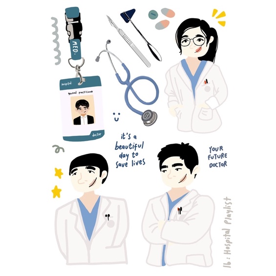 

sticker sheet dokter umum general practitioner