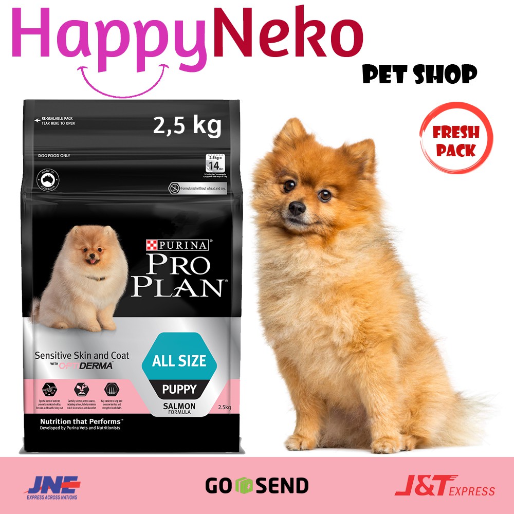 Jual Pro Plan Puppy All Size Sensitive Skin And Coat 2 5kg Dog Food Indonesia Shopee Indonesia