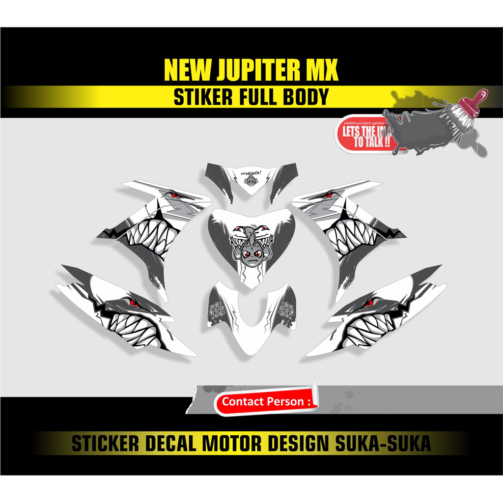 COSTUM DECAL ALL NEW JUPITER MX 135 FULL BODY STRIPING STIKER VARIASI JUPITER MX 135 DESIGN 19