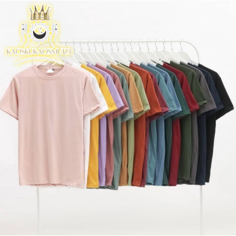 KAOS POLOS PRIA WANITA O NECK LENGAN PENDEK / BAJU OBLONG POLOS / KAOS MURAH WARNA WARNI ERIGO