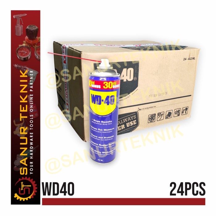 WD40 / WD 40 PELUMAS ANTI KARAT 412 ml (412ml) HARGA PER DOS (24 PCS)