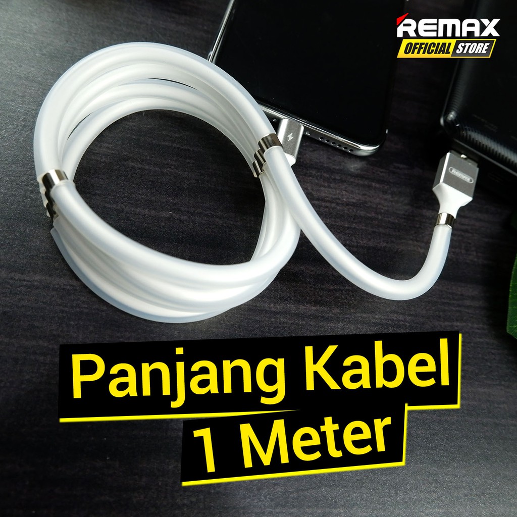 Remax RC-125A Magnetic Stroig Series Type-C Data Cable Original Garansi / Kabel Data Murah / Kabel