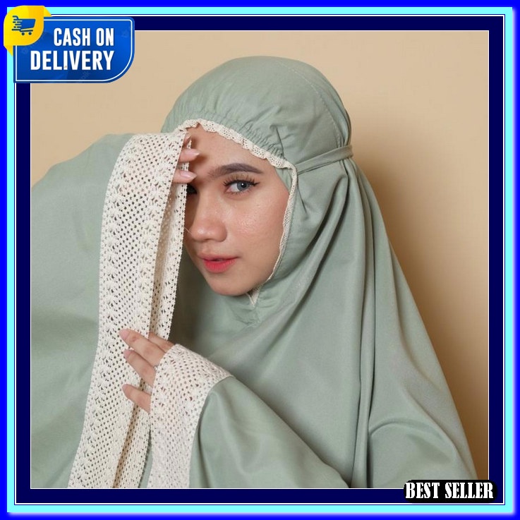 Mukena Dewasa Andin Sutra Velvet Mukena Bordir Mewah Seserahan Pernikahan Super Jumbo Xxxxxl Bahan A