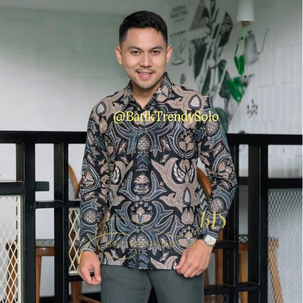 Hem  Kemeja Baju Batik Pria Cowok Laki Laki Slimfit Full Lapis Furing Lengan Panjang Lengan Pendek Original Asli Batik Jumanta Solo Laweyan Size S M L Xl XXL Bahan Katun Premium  909