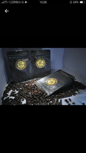 Flat Bottom Gusset Standing Pouch 11.5x18 Alumunium Foil Silver Gold Black 500gr