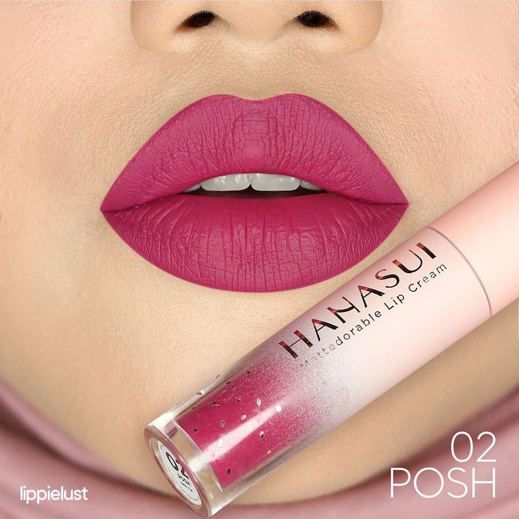 Hanasui Mattedorable Lip Cream | Matte Dorable LipCream Lipstick Cair Mate Hanasui | BOBA EDITION-02 Posh