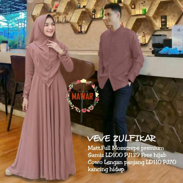 Gamis syari Veve zulfikar gamis couple Untuk lebaran