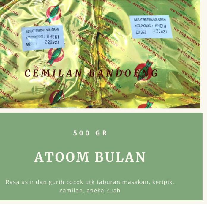 

Special BUMBU MASAK / PENYEDAP RASA CAP ATOOM BULAN 500 GR EXP MARET 2023