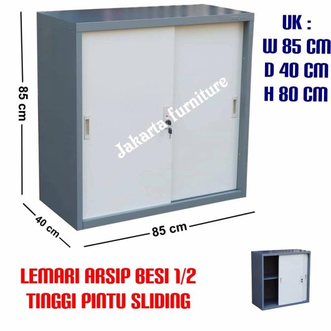 

Office & Stationery | Document Organizer | Lemari Arsip Besi 1/2 Tinggi Pintu Sliding Plat | Best Seller