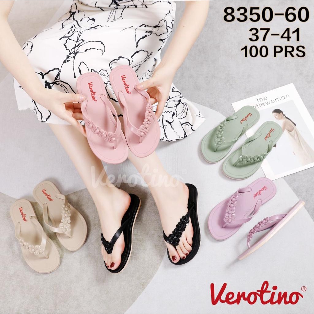 Sandal Jepit wanita Karet Bunga SUPER MURAH Verotino 8350-60