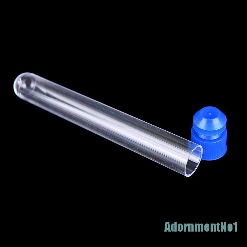 [AdornmentNo1]10pcs 15x100mm Clear Plastic Test Tubes Hard Plastic Test Tube With Wing Plug