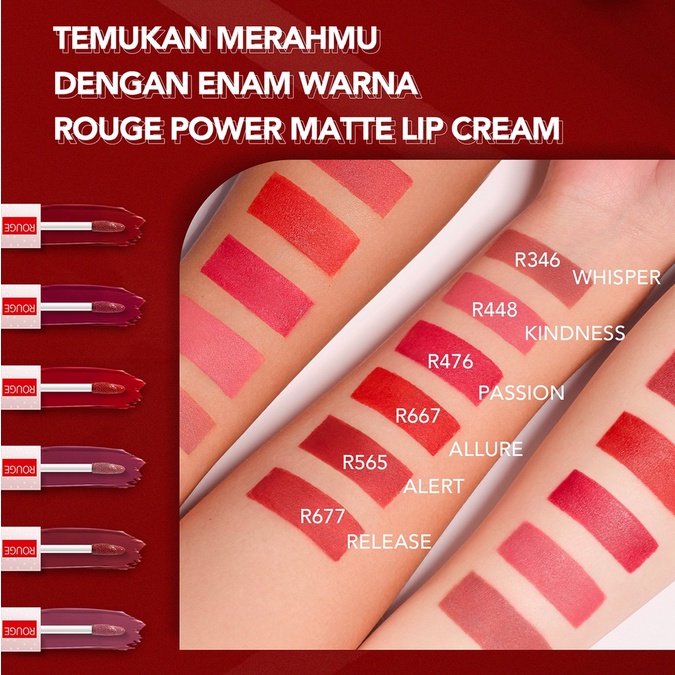 ❤ jselectiv ❤ YOU Rouge Power Matte Lip Cream | Lip Cream YOU Matte Finish dan Tahan 18 Jam