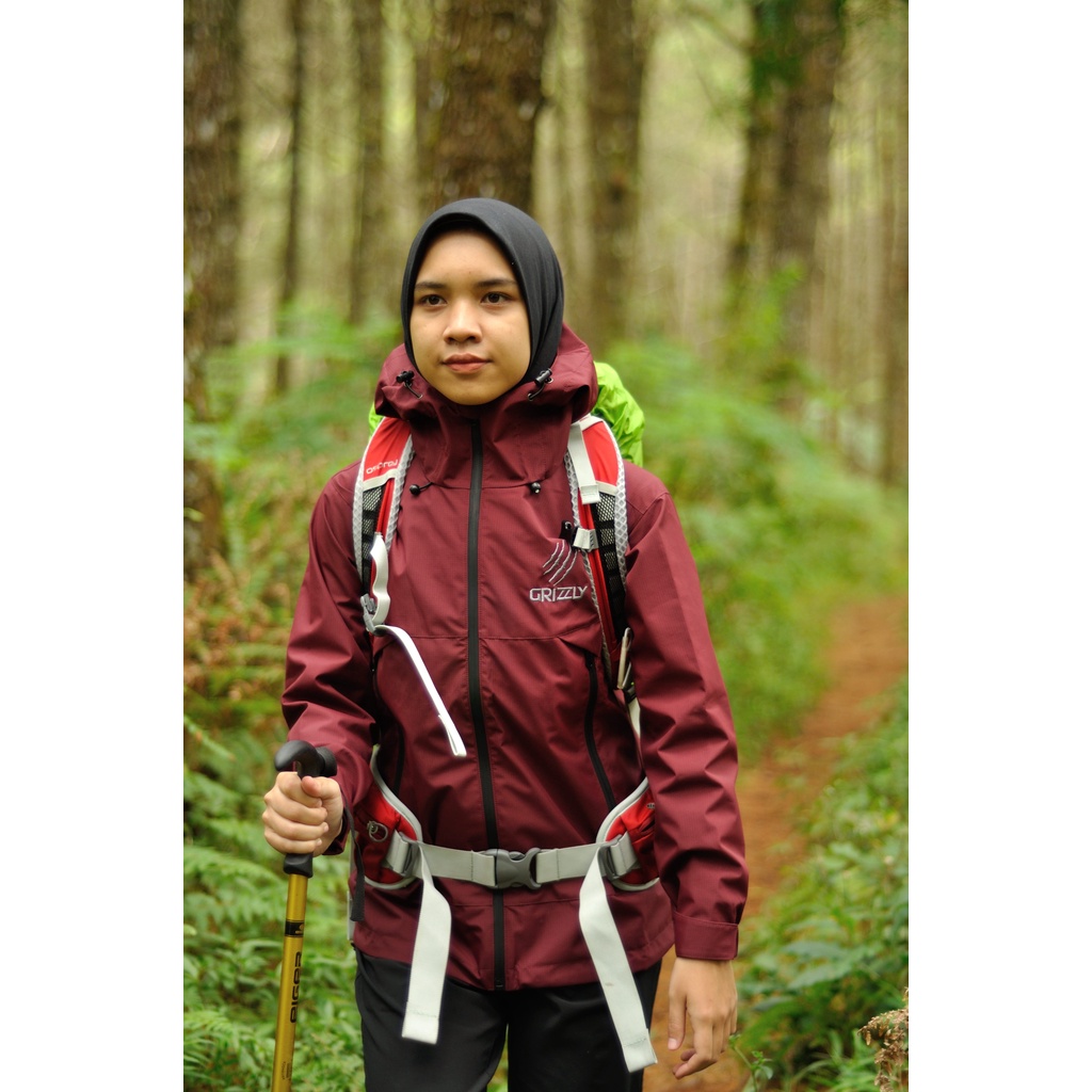 JAKET GUNUNG GRIZZLY OUTDOOR WOMEN SERIES "JAYAGIRI" MAROON