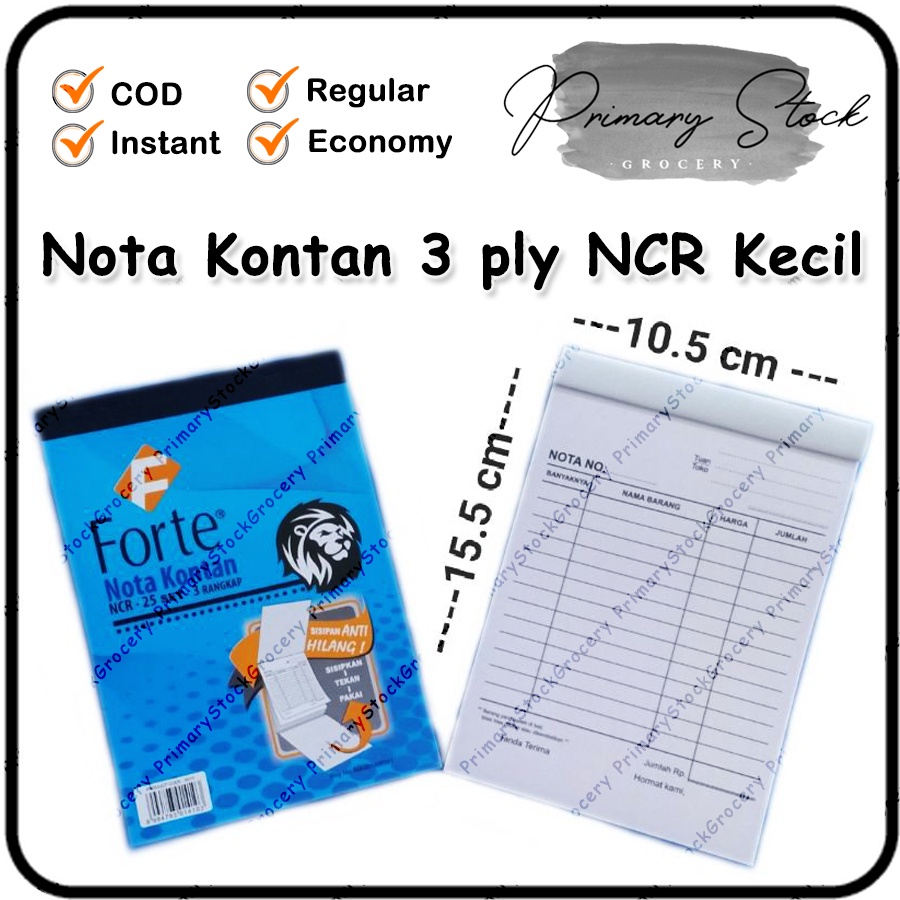 

Nota Kontan 3 ply Kecil NCR K3 25 Set Forte 3 Rangkap