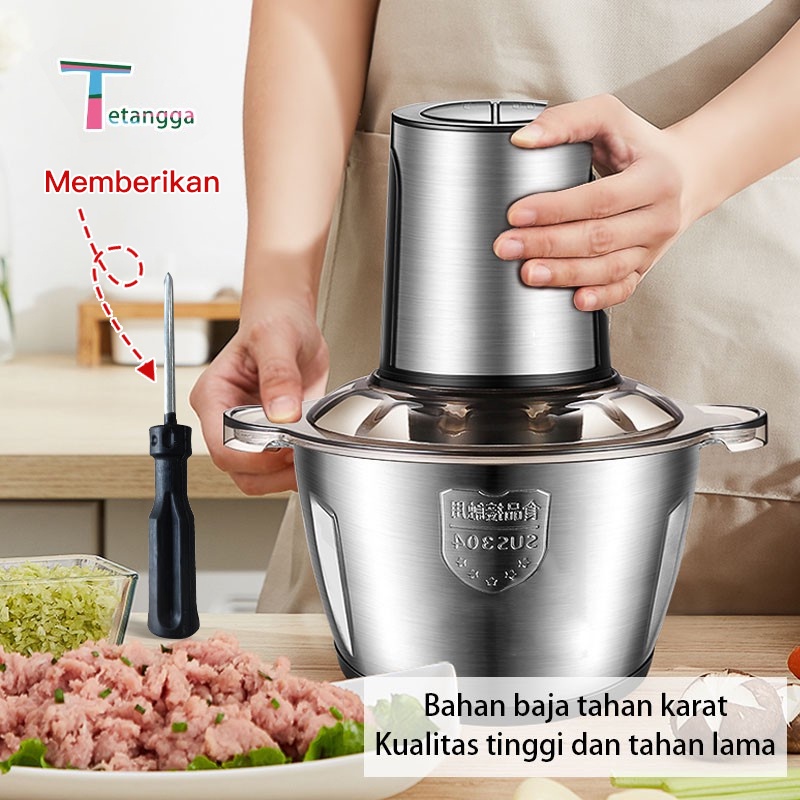 Blender Daging/Meat Grinder Food Processor/Penggiling Daging 2Set Pisau Warna Hijau Two-Color VS