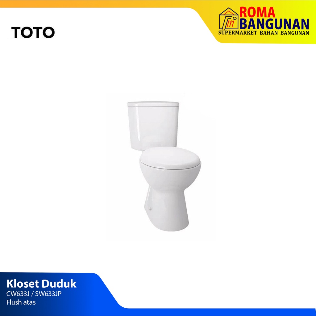 Toto Closet / Kloset / Toilet Duduk Cw633J Sw633Jp / Cw 633 J Sw 633 Jp White