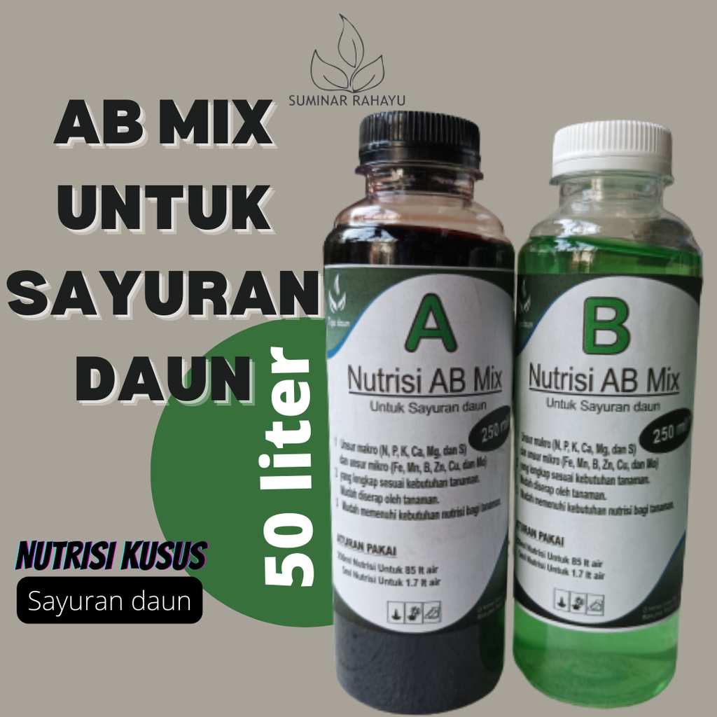 Nutrisi Ab mix cair Ab mix Hidroponik Nutrisi untuk daun siap pakai