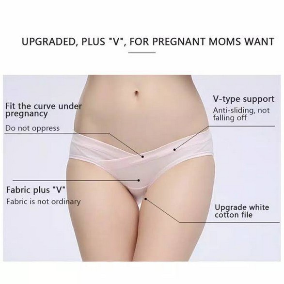Celana dalam hamil katun Cd jumbo bumil ibu Pinggang rendah melahirkan dan nifas Baju wanita Anti bakteri seamless 20020