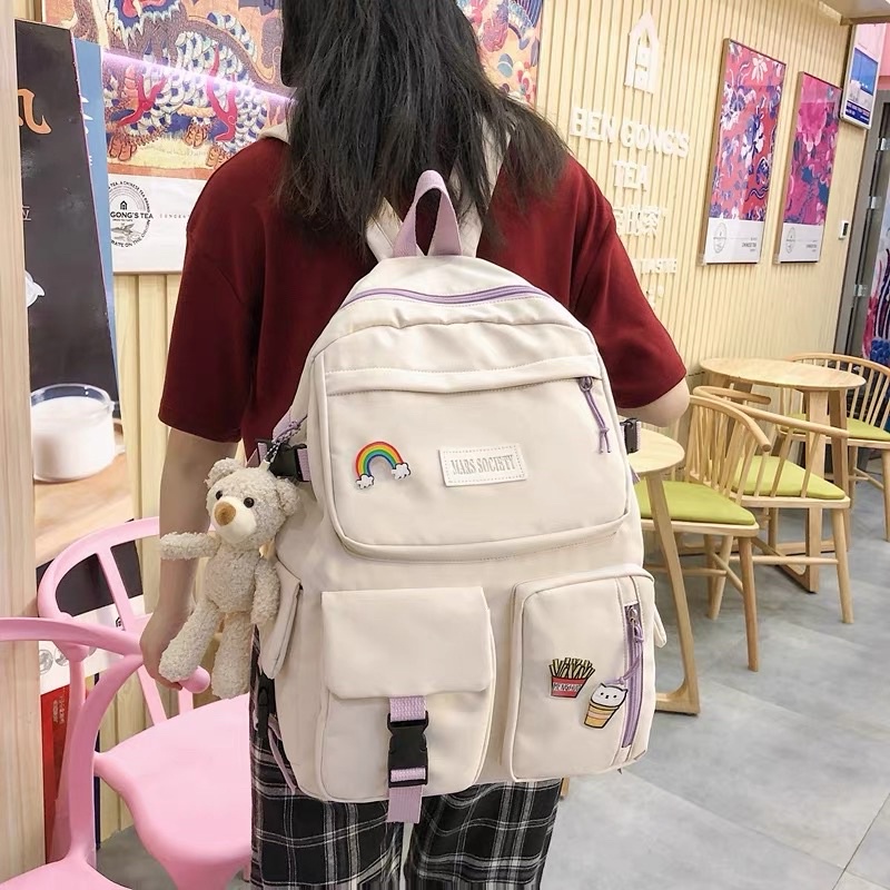 BIG RAMADHAN SALE TAS RANSEL KPOP WANITA REMAJA SMP SMA  FASHION KOREA (TIDAK TERMASUK AKSESORIS ) TAS KOREA IMMONT BAG