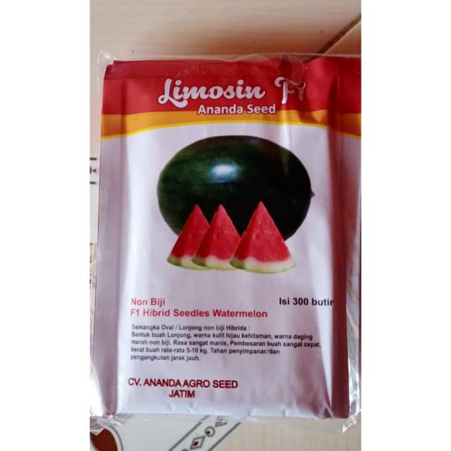 Benih semangka nonbiji oval Limosin f1
