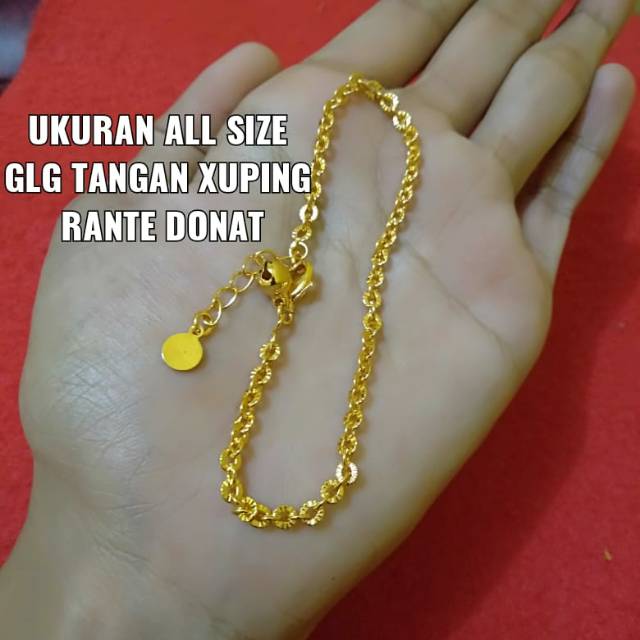 Gelang tangan xuping rante donat