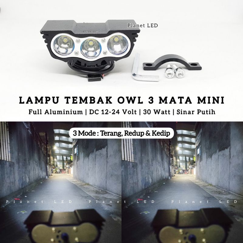 lampu tembak batman cwl 3 mata 3mode kedip owl 3 mata cahaya putih