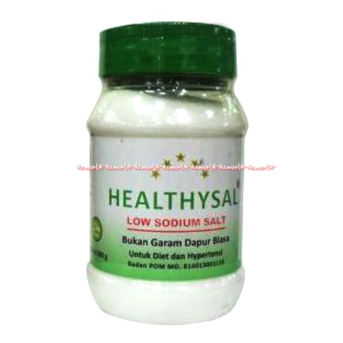 Healthysal Low Sodium 300gr Salt Garam Diet Untuk Penyakit Stroke Diabetes 300 gram Healthy Sal Lowsodium