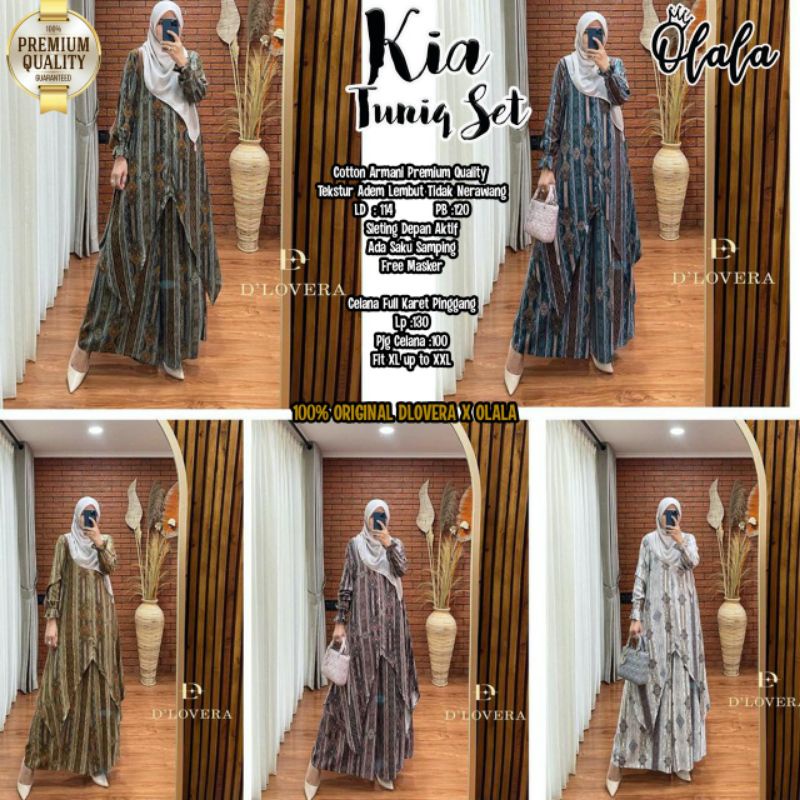 Kia stelan celana by Olala/setcel original D'lovera/set cel terbaru/setcel premium