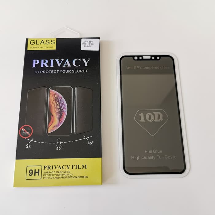 TEMPERED GLASS IPHONE 11 PRO ANTI SPY PRIVACY PREMIUM FULL COVER KACA TERMURAH