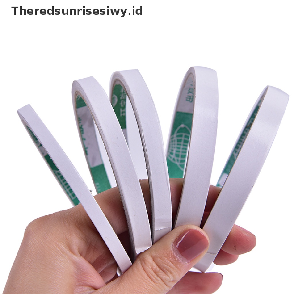(Theredsunrisesiwy.Id) Double Tape Kertas Super Kuat Warna Putih Panjang 5m / 8m