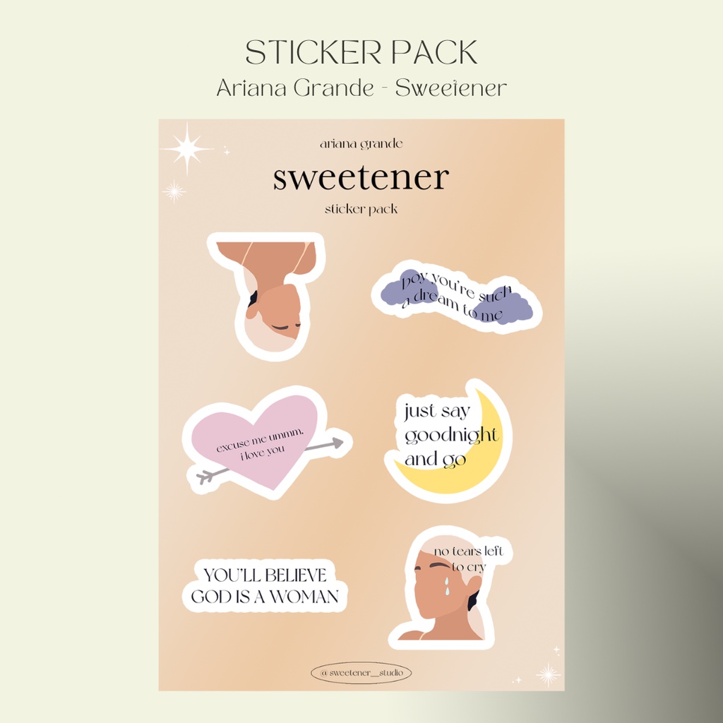 

STICKER PACK ARIANA GRANDE - SWEETENER ALBUM - SWEETENER STUDIO