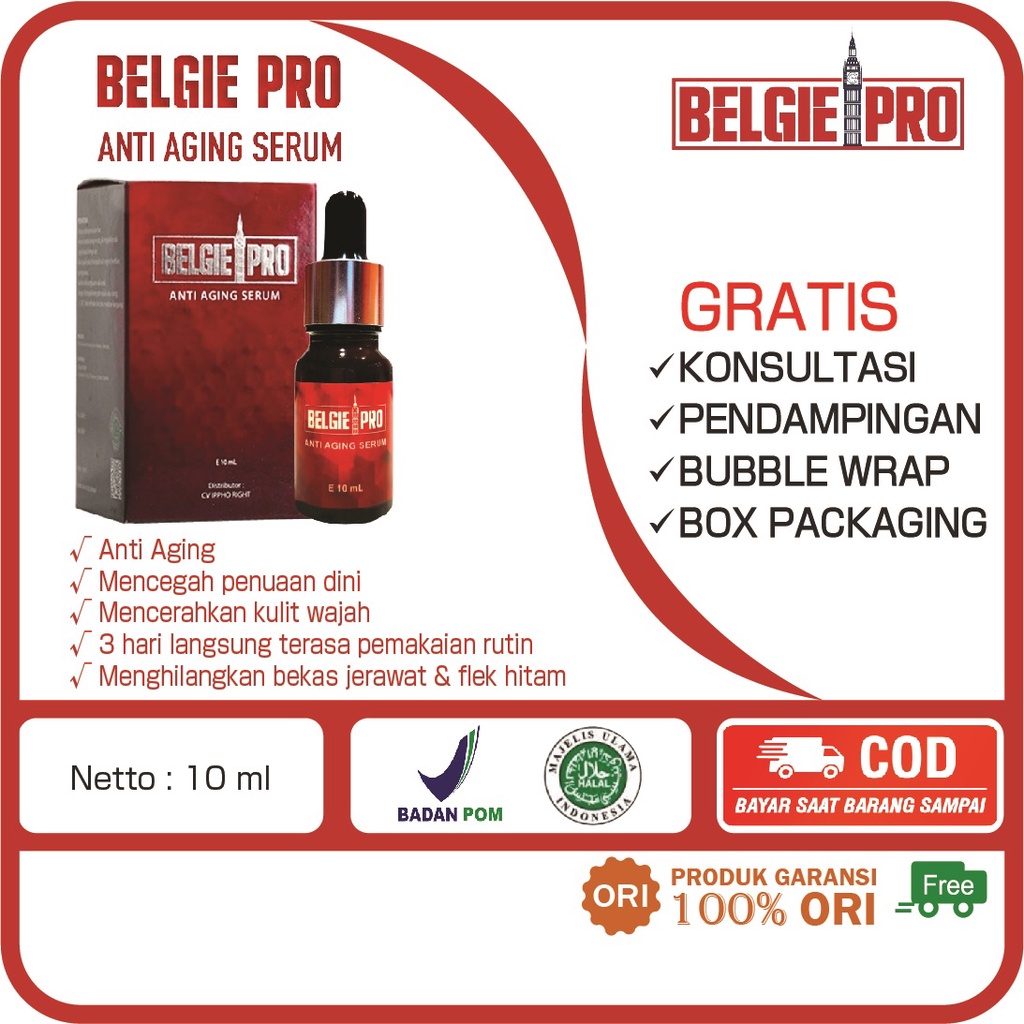 Face Serum Propolis Belgie Pro 10ml Anti Aging 100% Original Flek Hitam Milia Hilang Kulit Kencang H