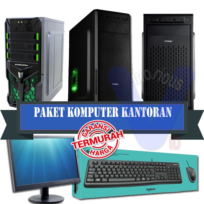 Paket Komputer Kantor Core i5 4GB RAM + LED Monitor 16 inch Rakit pc
