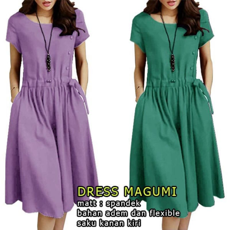 DRESS MAGUMI Fashion Wanita Spandek B1-Love 52447-55722-58485-61210 L,XL,XXL,XXXL