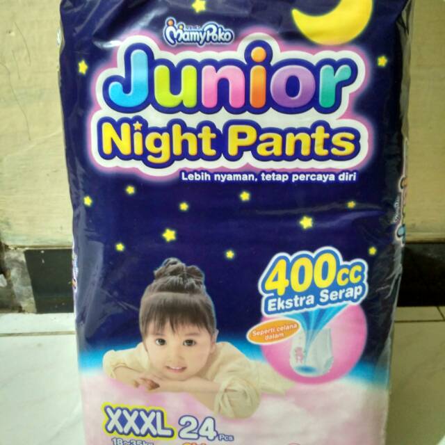 Mamypoko Junior Night Pants XXXL24 Girls dan Boys