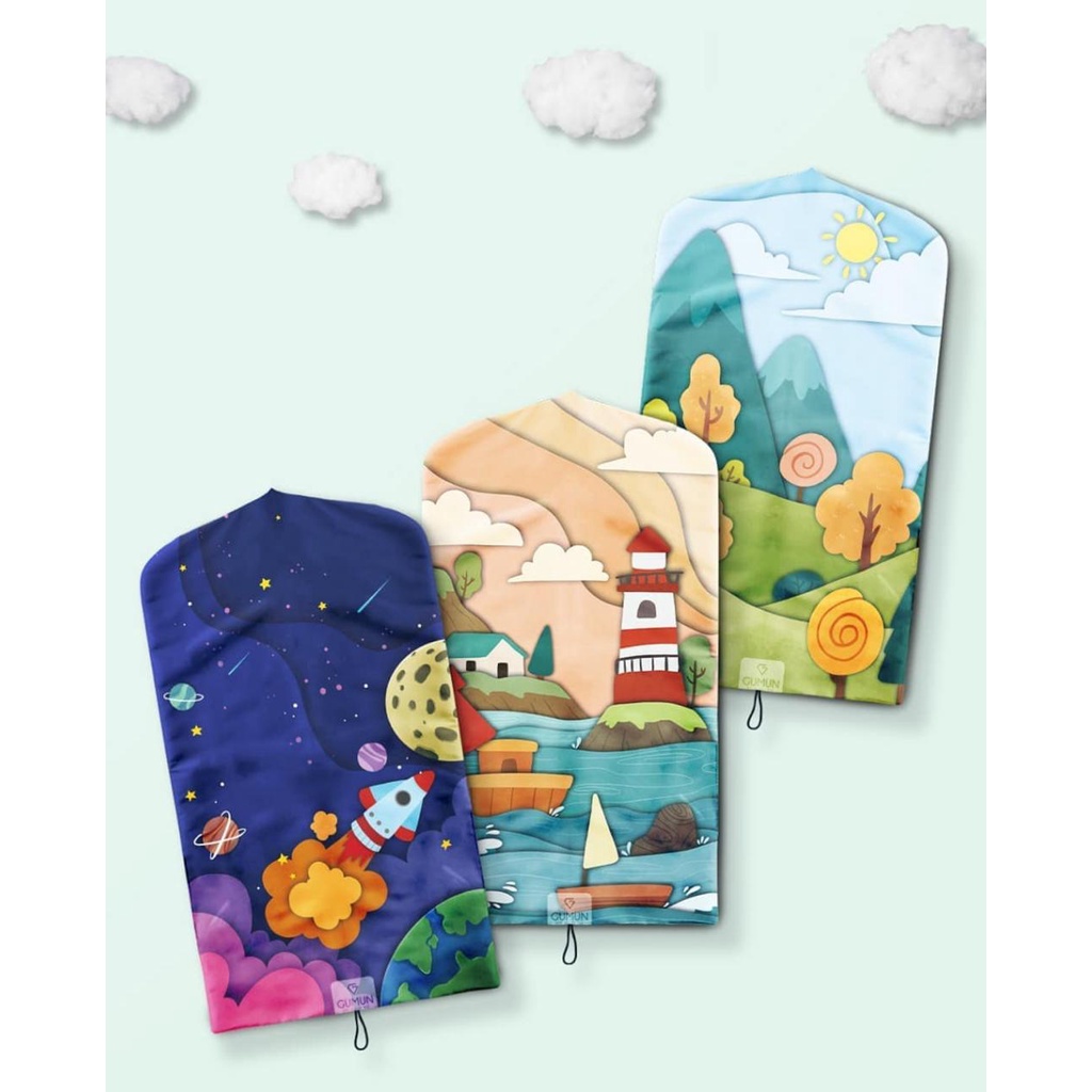 Sajadah Anak - Sajadah Travel, GUMUN KIDS - Spaceship, Sejadah Anak, Smart Sajadah Anak, Sajadah Kecil - Anti Slip, Waterproof by Gumun Sajadah - Sajadah Travel, Sajadah Traveling, Sajadah Traveling Murah - Waterproof, Pocket, by Gumun-3