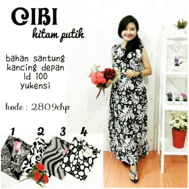 Daster cibi hitam putih