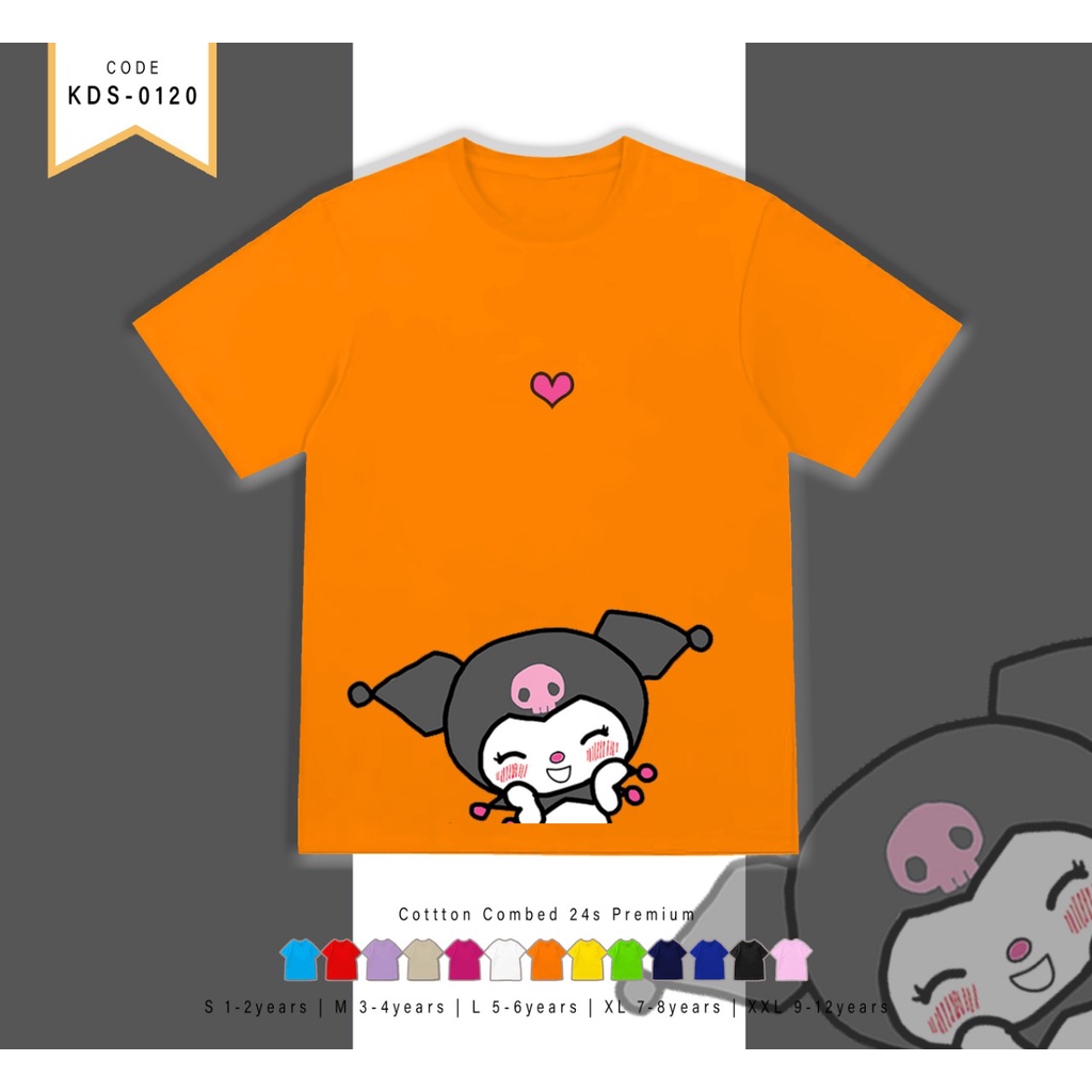 T-SHIRT KIDS / KAOS ANAK-ANAK BERGAMBAR KUROMI / CUSTOM TEE / MURAH