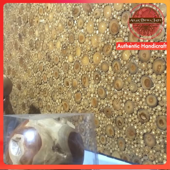 Dekorasi Dinding Tekstur Ranting Kayu Akar Jati