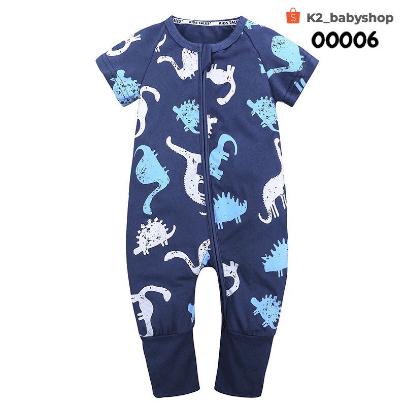 BABY K2 - BABY SHORT SLEEVE ZIPPYSUIT MOTIF DINO KODE 00006