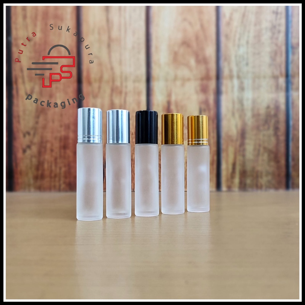 botol roll on 10ml kaca frosted / botol roll on essential oil