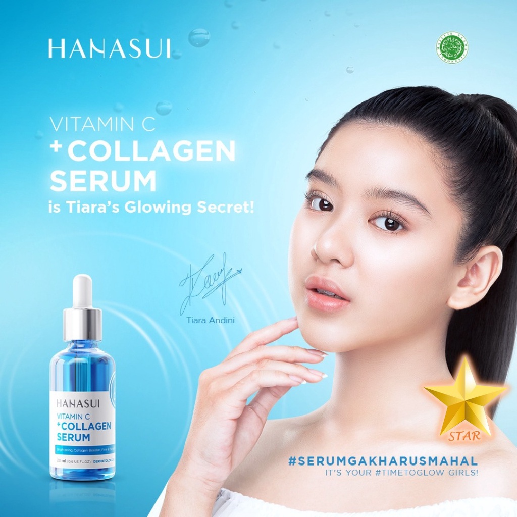 ORIGINAL HANASUI SERUM WAJAH VITAMIN C / COLLAGEN / ANTI ACNE / WHITENING GOLD 20 ML