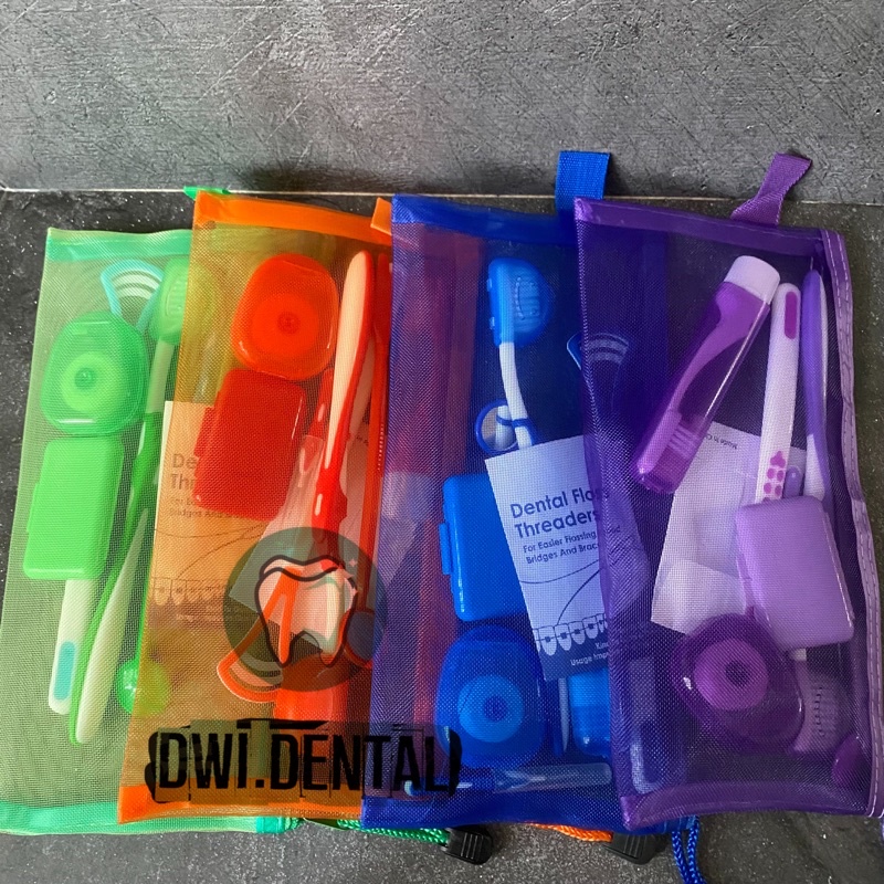 L5- dental Ortho kit sikat gigi behel traveling travel pack