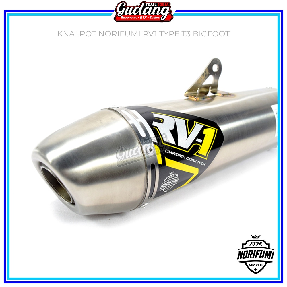 Kenalpot Knalpot Muffler Norifumi NOCTUS T3 RV1 T3 Bore Up Standar CRF 150L KLX 150 WR 155 Bigfoot Chrome Original