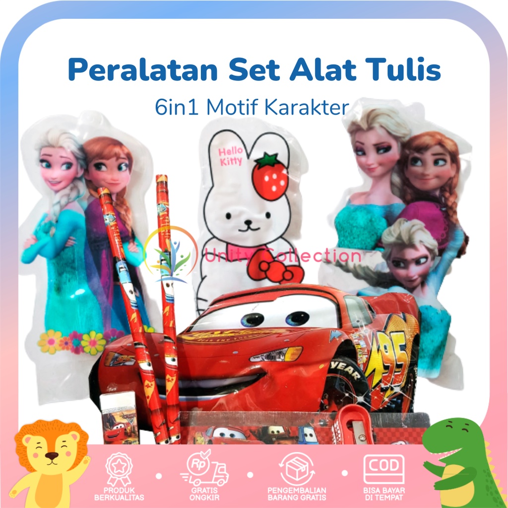 

Peralatan Set Alat Tulis 6in1 Motif Karakter