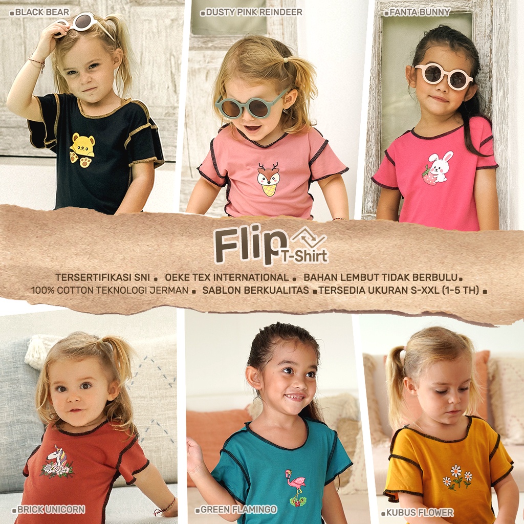 Kazel Tshirt Flip Girl Edition 1-5Thn (1Pcs)