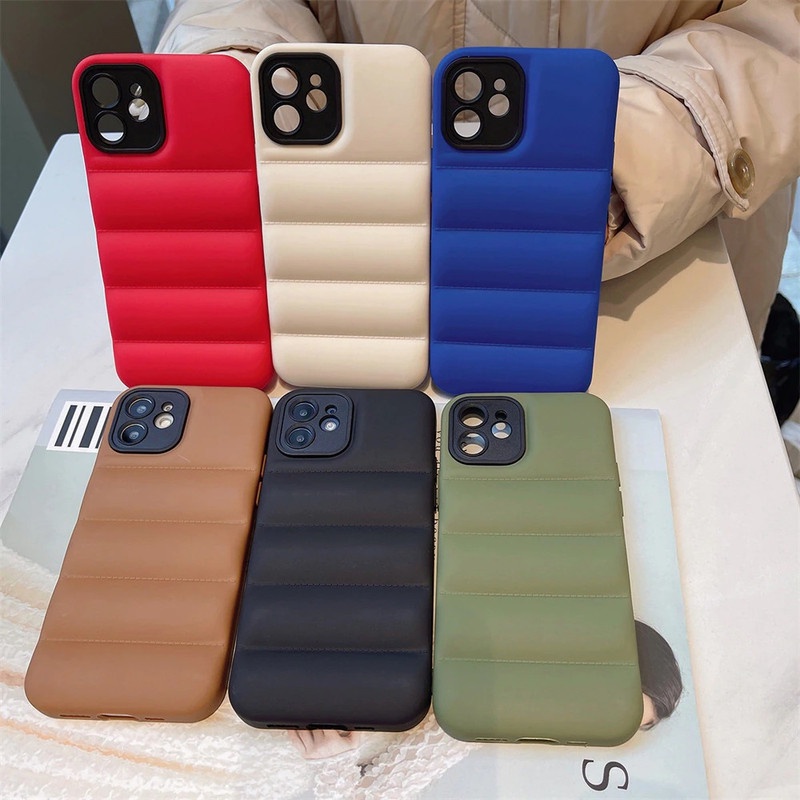 Case Compatible For Iphone XS MAX XR Soft Winter Down Jacket Silicone cover back cover