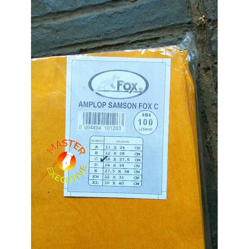 Fox Amplop C Samson Coklat - 18 x 27.5 cm - 1/2 Folio untuk Packing Baju Dokumen Souvenir Uang