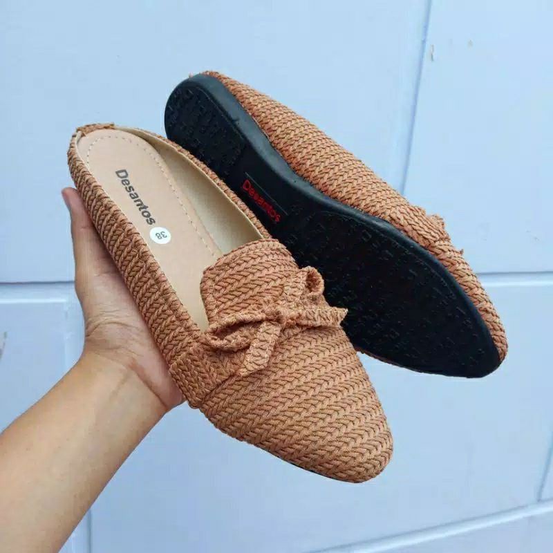 SELOP WANITA RAJUT DESANTOS FLAT