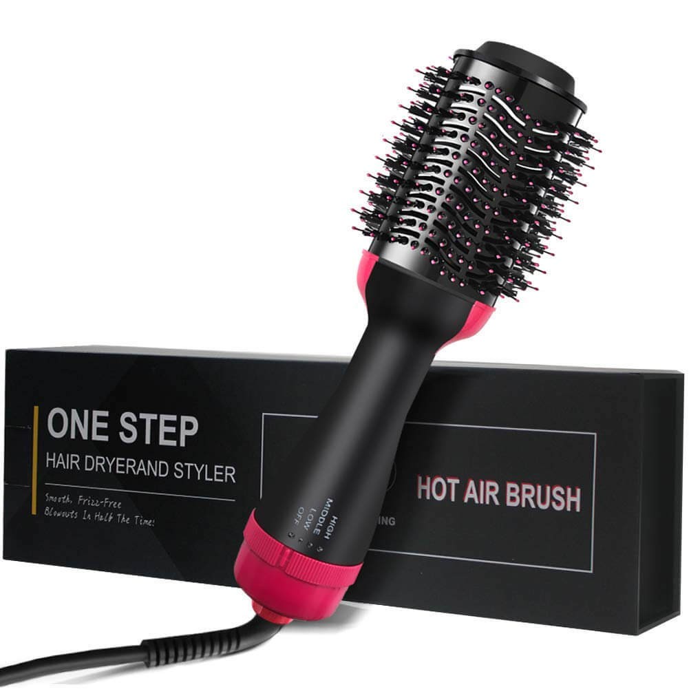 One Step Catokan Sisir+ Hair Dryer Brush Catok Pelurus Rambut